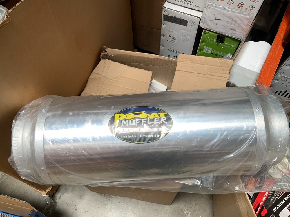 Phat Muffler, 10″ x 35″, Silver