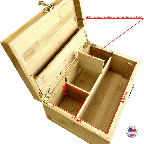 Miami Dolphins Stash Box – Bamboo Storage Box with Lock & Tray