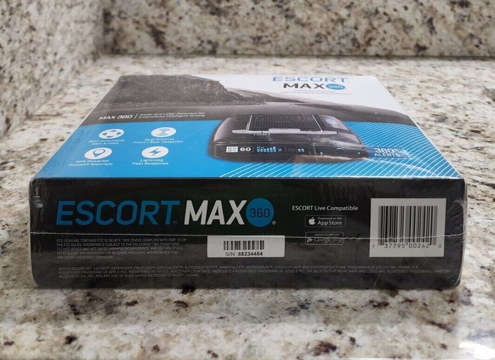 Escort MAX 360 Advanced Radar Laser Detector GPS - NEW