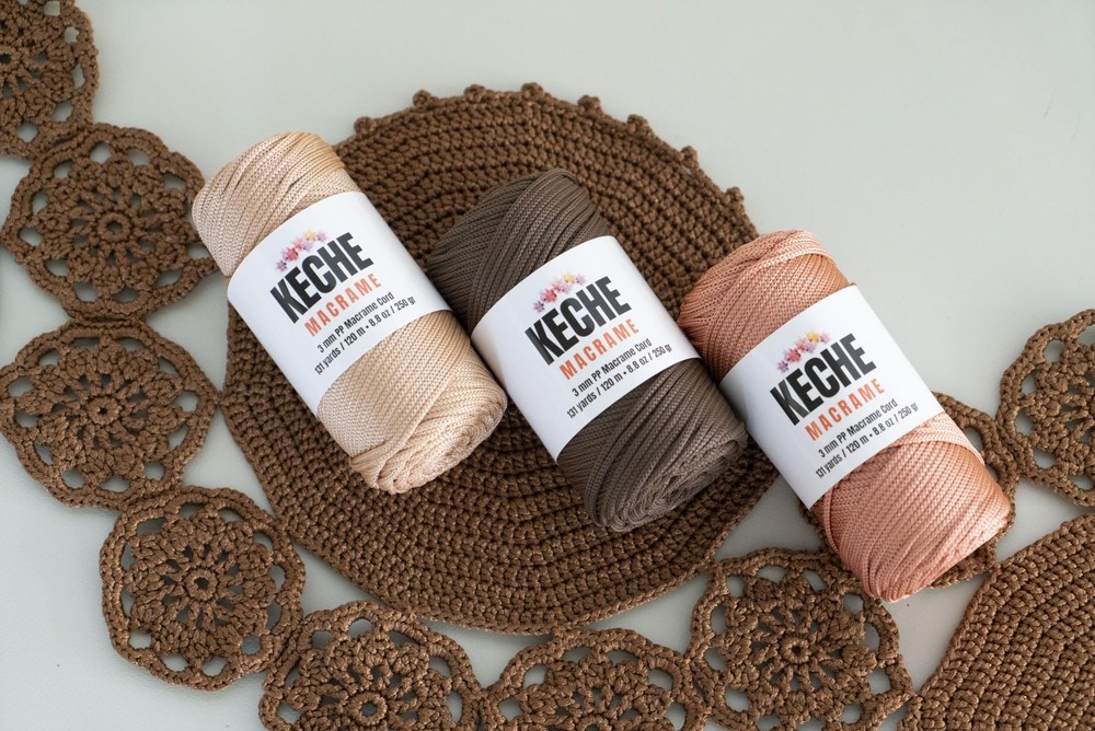 Macrame Cord | Macrame Supplies 3mm Polyester Macrame Rope Yarn for Table Run...