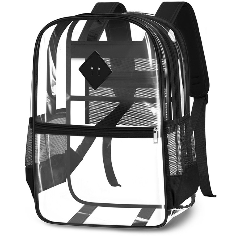 Clear Backpack with Padded Straps & Side Pockets – Heavy-Duty, Durable Bag