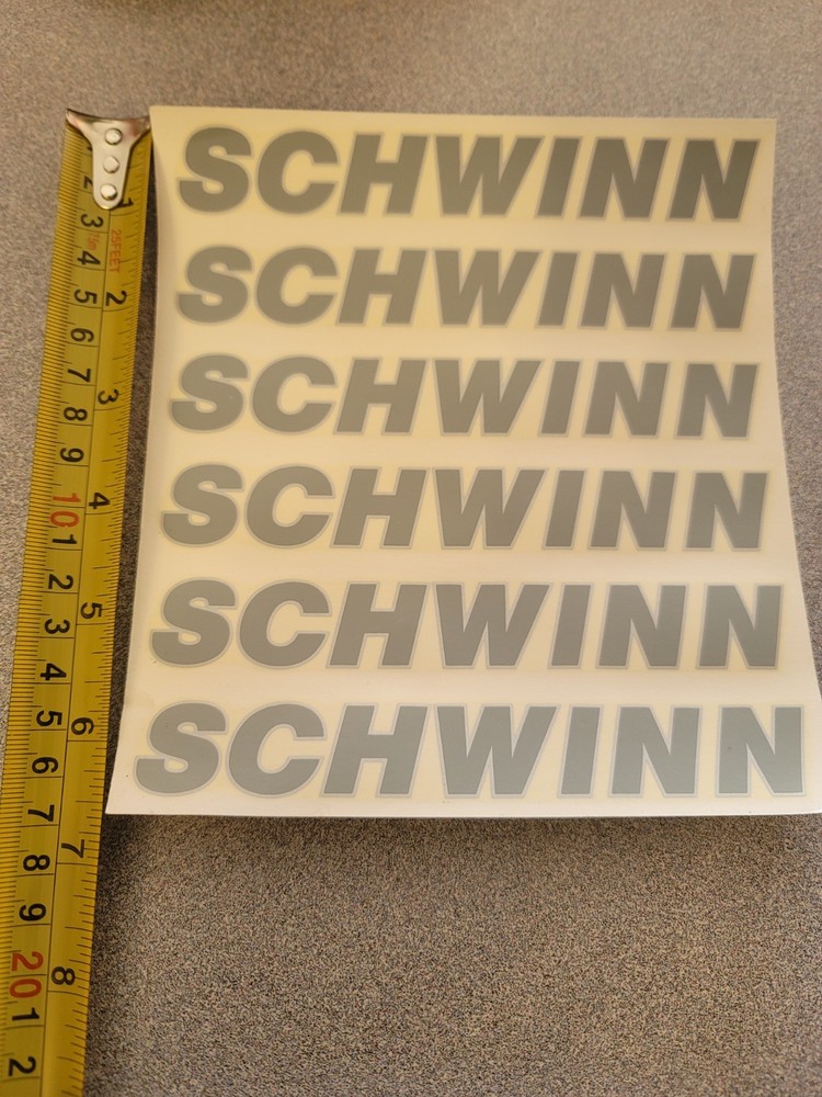 6 Schwinn Bicycle Decal Set