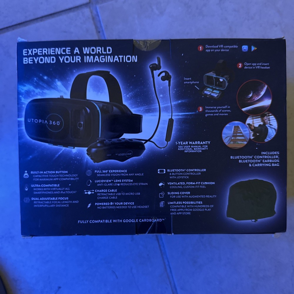 UTOPIA360 3D Virtual Reality Headset Bundle