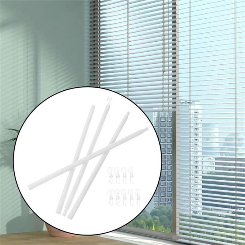 Vertical Blind Control Rods, 46.06" White Plastic Rod, Simple Installation