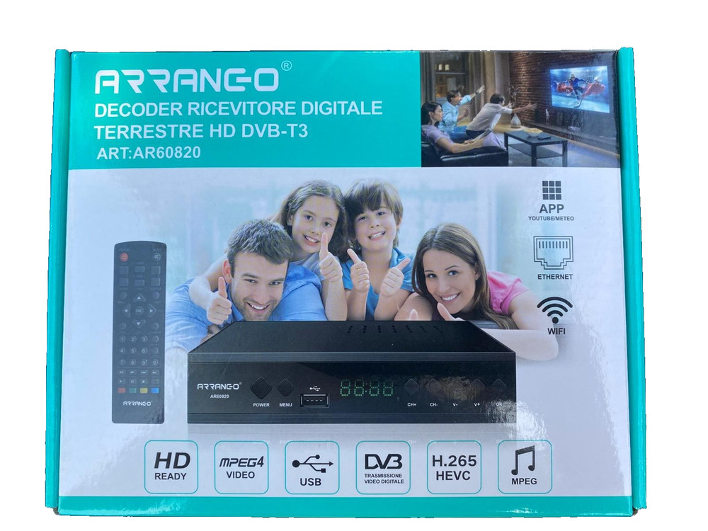 HD Digital Terrestrial Receiver Decoder DVB-T3 WIFI ARRANGO AR60820