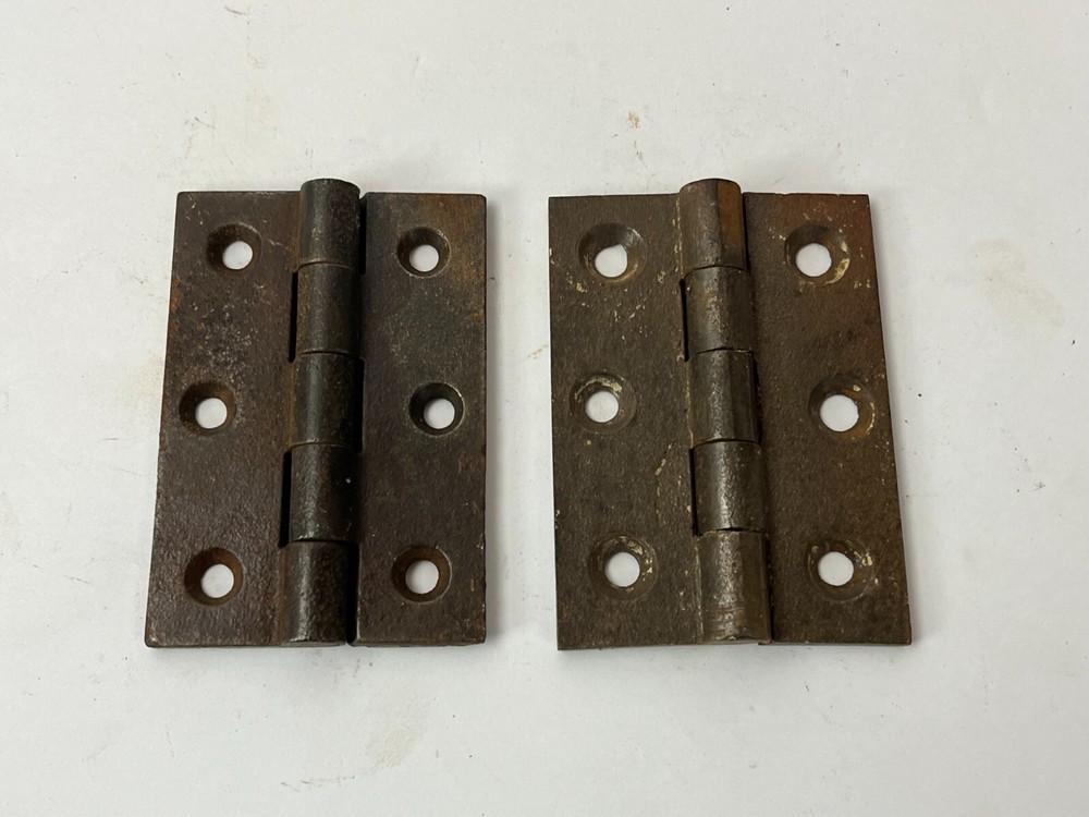 Set 2 Black Door window Shutter Hinges Right Left 2 x 3"