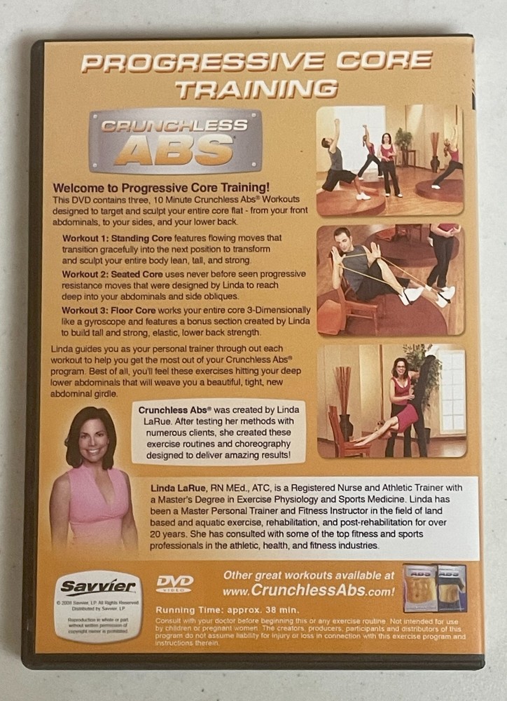 Crunchless Abs 10-minute Workouts on 2 DVD Set 6 Workouts