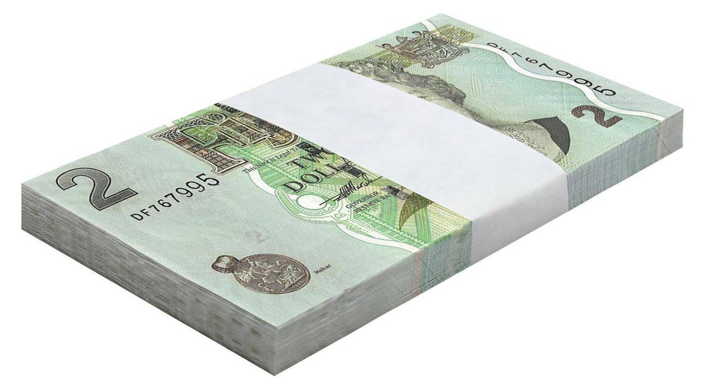 Fiji 2 Dollars, 2007 ND, P-109a, UNC X 100 PCS Bundle Pack