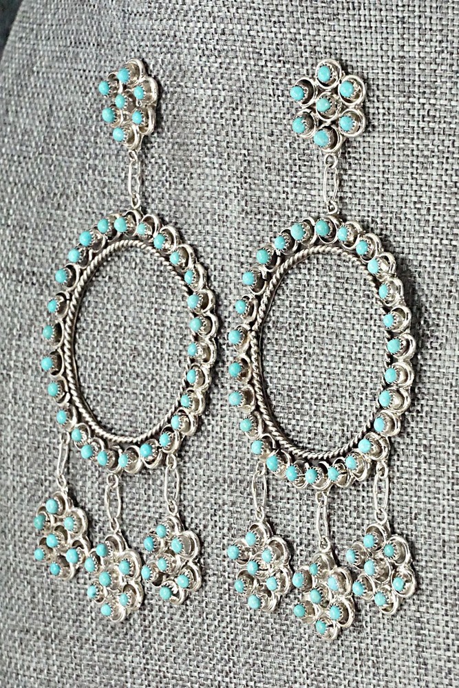 Turquoise & Sterling Silver Earrings - Waylon Johnson