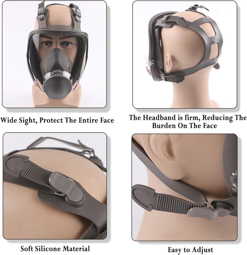 Full Face Respirator P6000 - Comfortable & Reusable for Safe DIY Projects