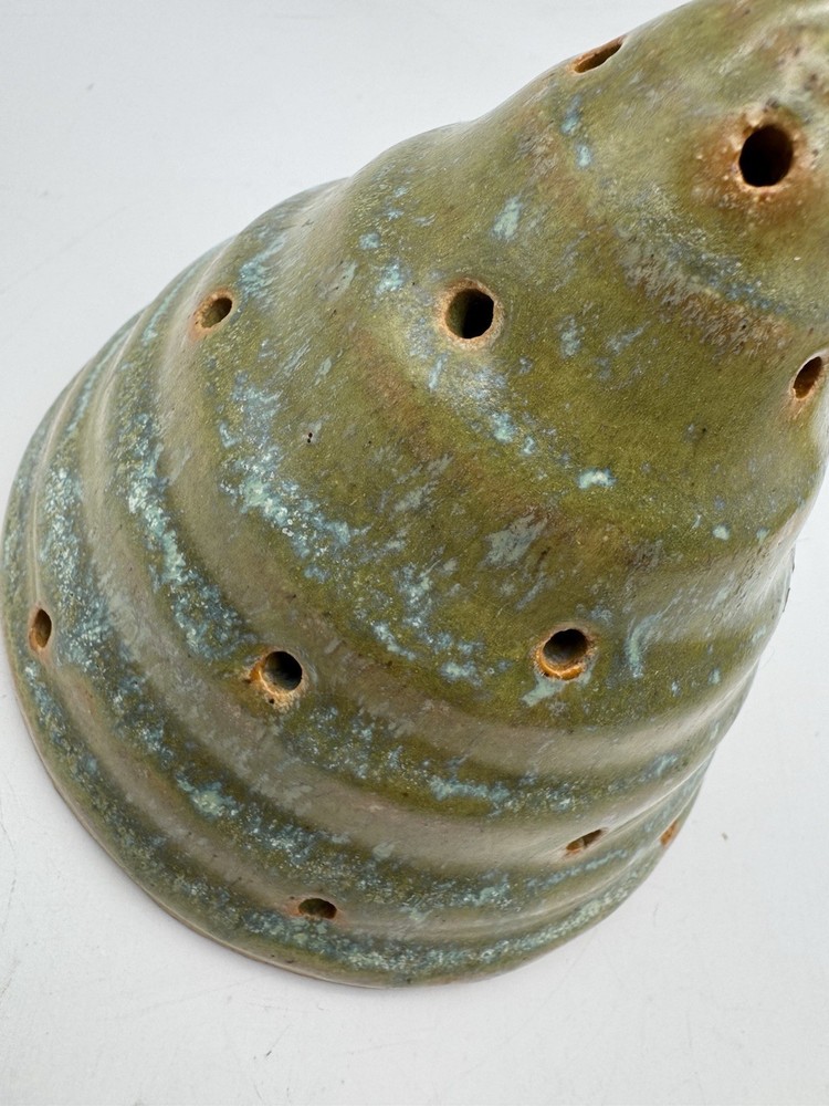 pottery christmas tree luminary KT Pottery Cone