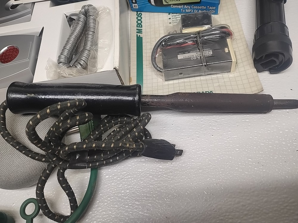 Electronics Mixed Lot Junk Collection Antennas Gadgets Converters Flashlight....