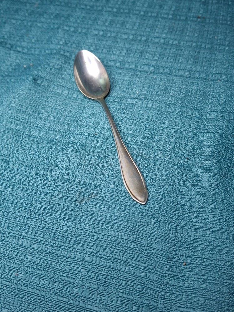 Antique German .800 Solid Silver Spoon - Crescent & Crown Hallmarks - 4.5" 12g