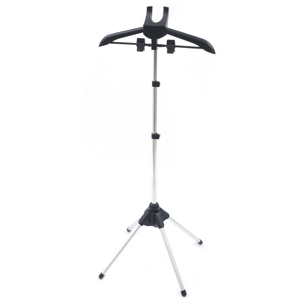Foldable Ironing Steamer Hanger Bracket Garment & Clothes Drying Stand