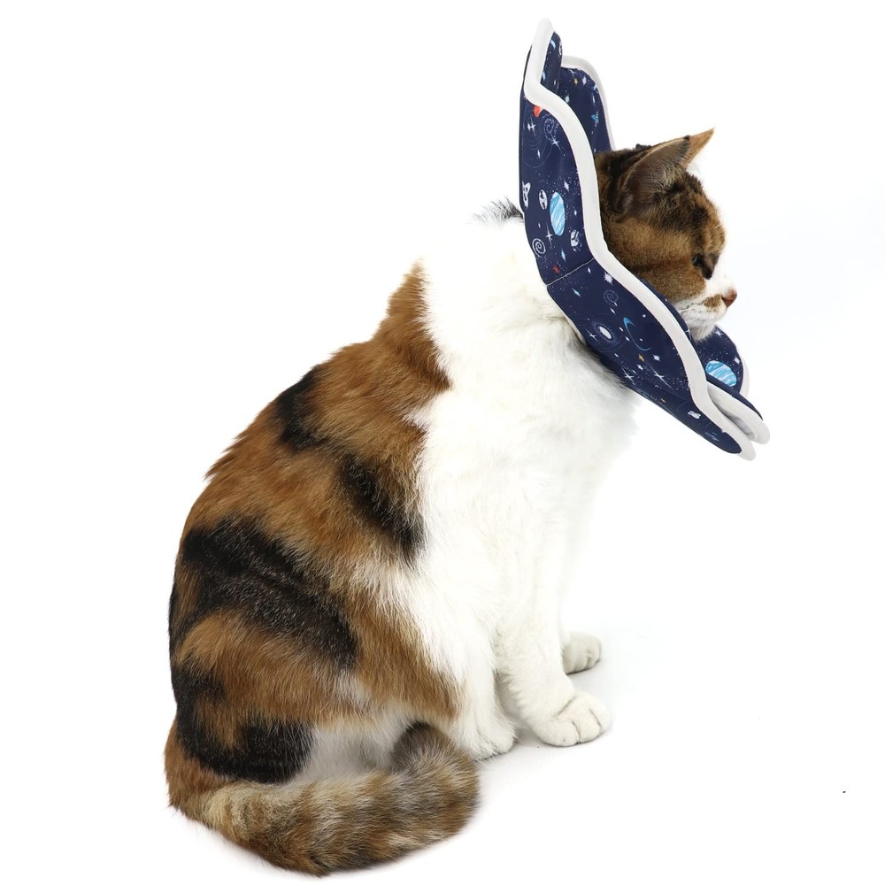 Adjustable Cat Recovery Collar, Soft Protective Cone for Surgery Wound Care