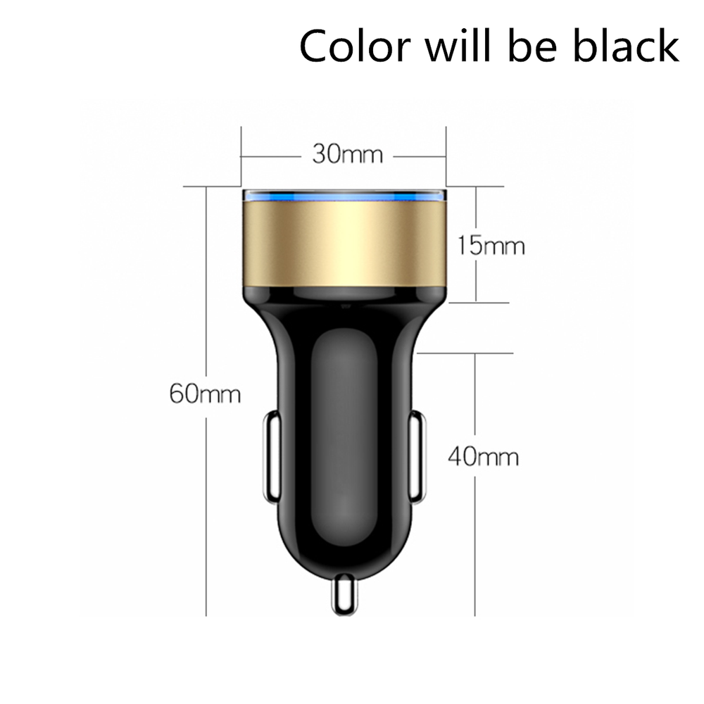 Dual USB Car Charger LED Voltage Display Cigarette Lighter Power Outlet Socket