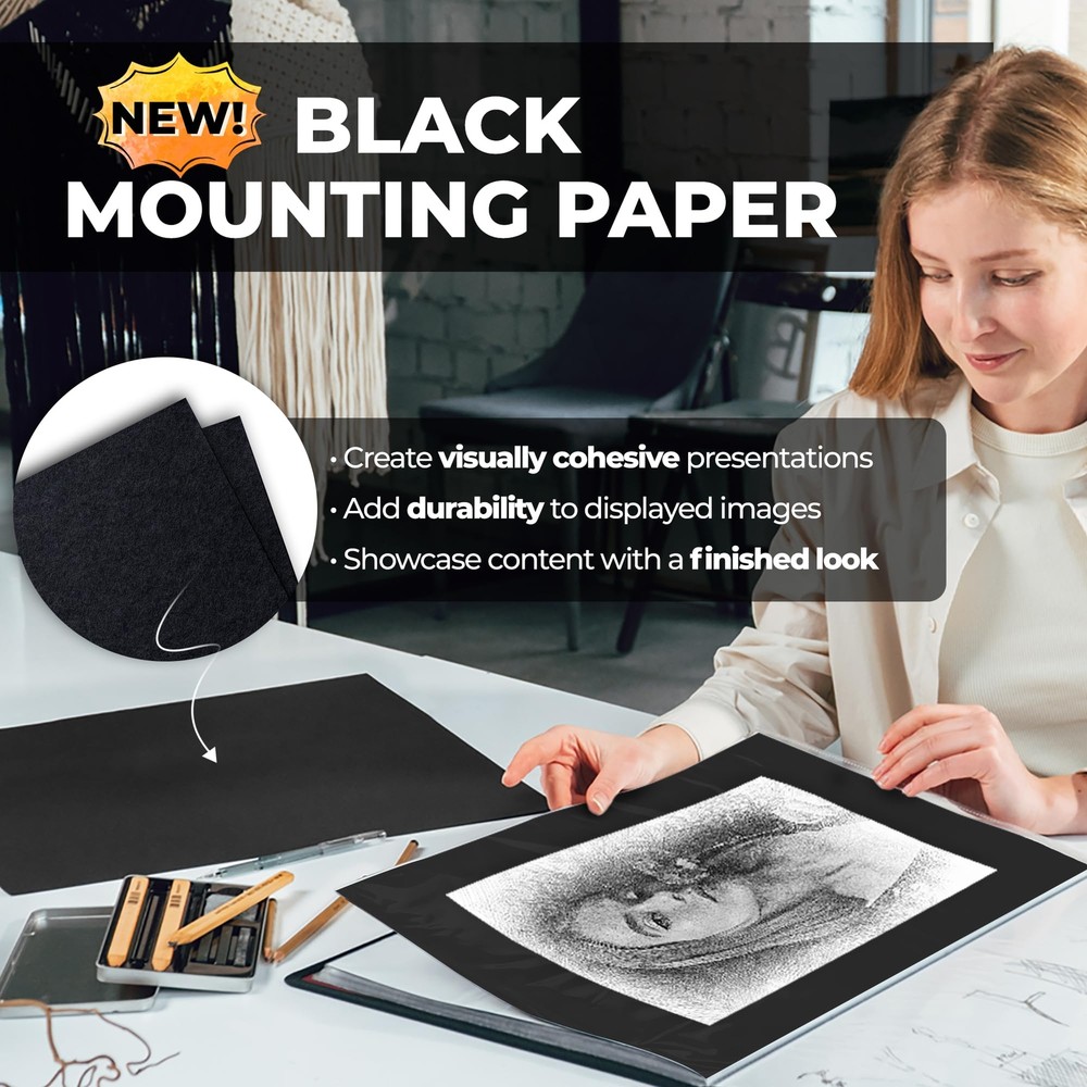 12x18 Art Portfolio Binder with Mounting Paper - Ruby Large Portfolio Folder ...