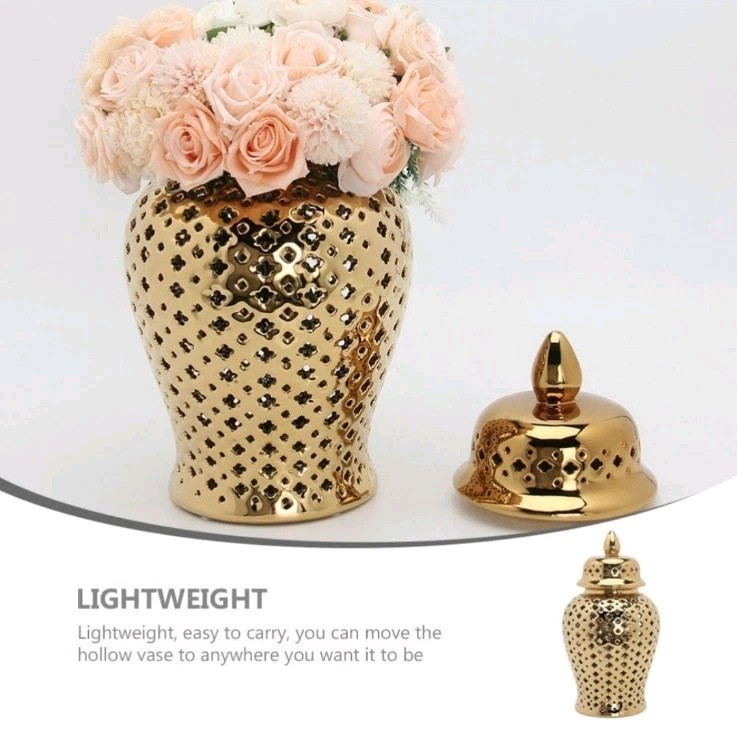 Operitacx Ceramic Ginger Home Office Decor GoldenM