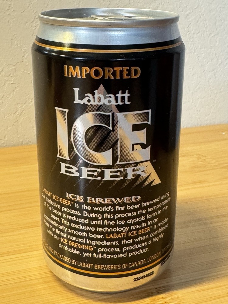 Labatt ICE Beer - Empty Beer Can - Bottom Opened