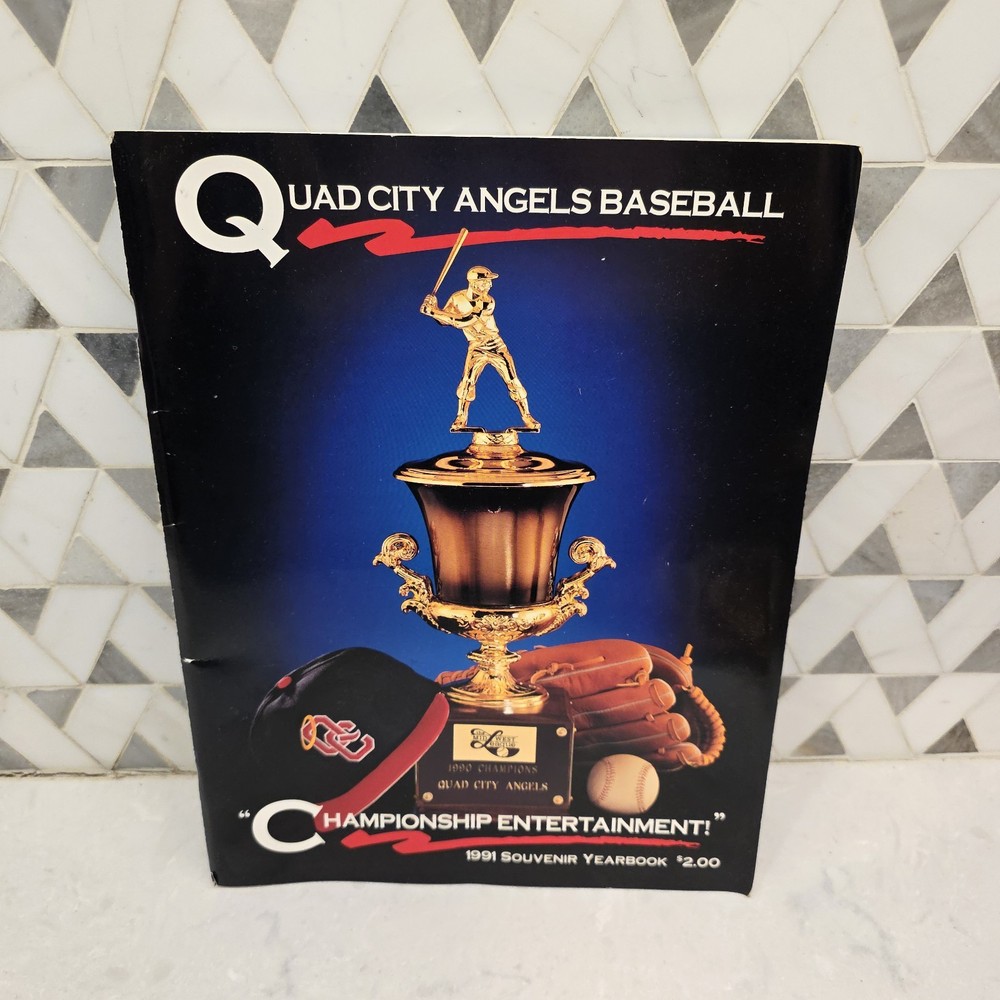 1991 QUAD CITY ANGLES YEARBOOK Minor League Baseball MIDWEST Program