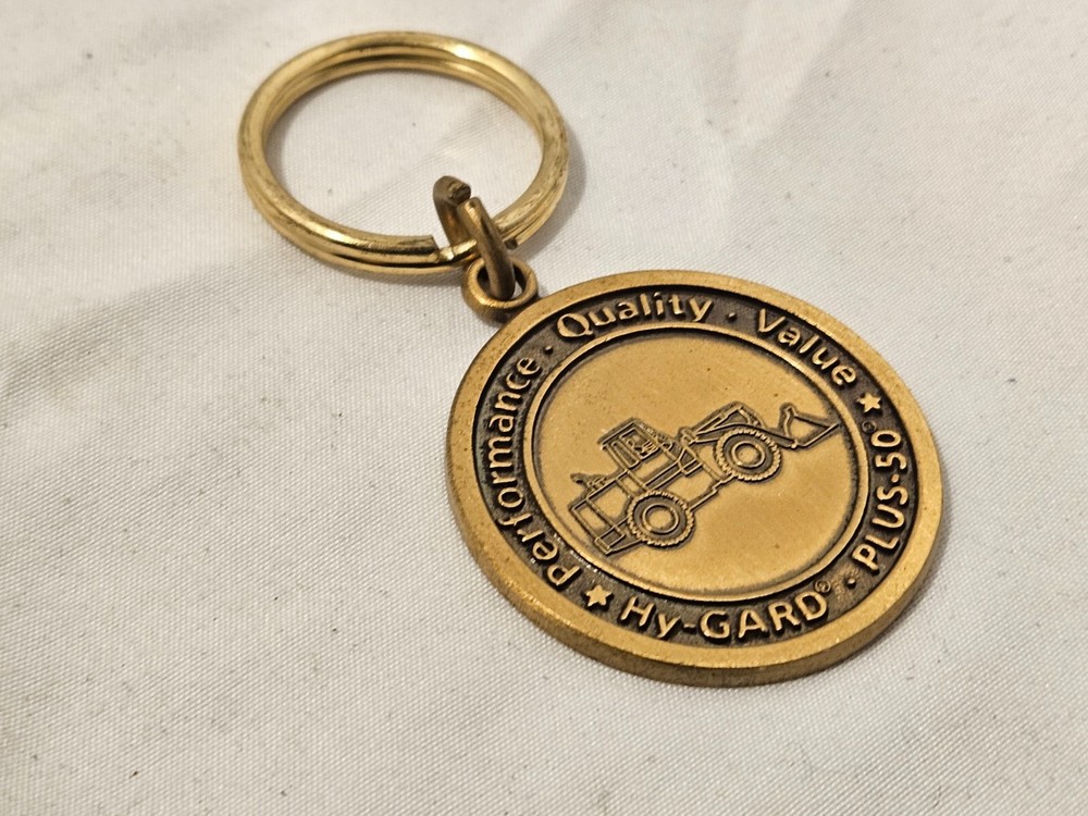 NEW JOHN DEERE WHEEL LOADER PERFORMANCE QUALITY VALUE HY-GARD PLUS 50 KEYCHAIN