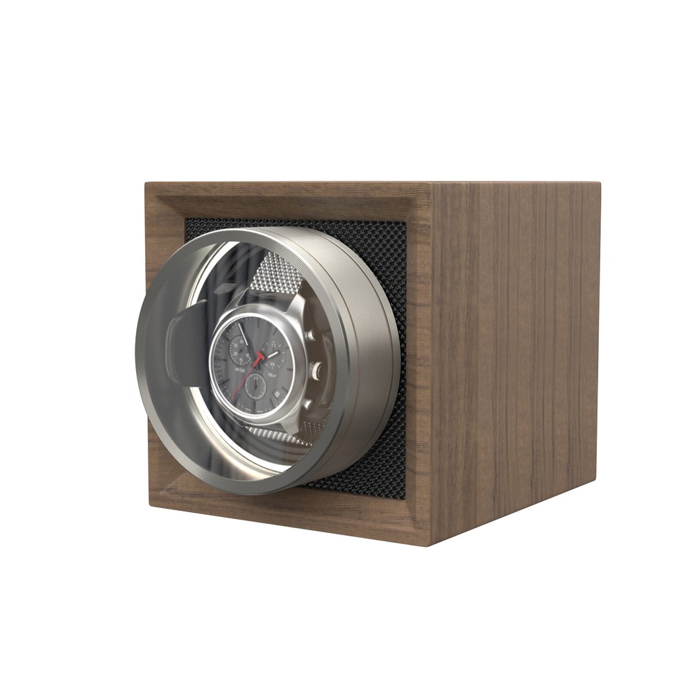 Automatic Rotation Single Watch Winder Display Storage Case Dual Power Supply