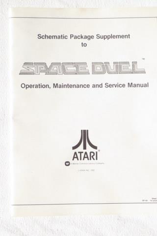 Vtg ATARI Space Duel Operation Maintenance Manual Schematic Package Supplement
