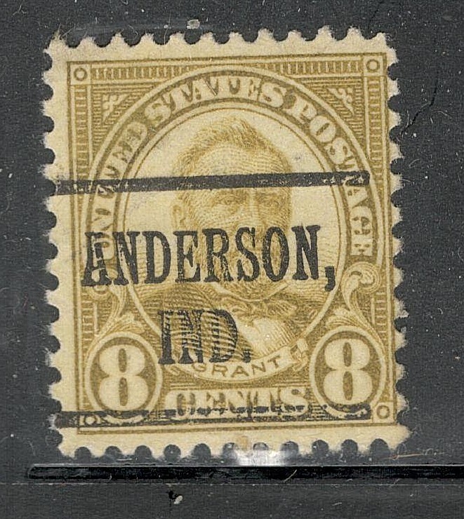 Sc # 640 ~ 8 cent Ulysses S. Grant Issue, Precancel,  ANDERSON, IND.