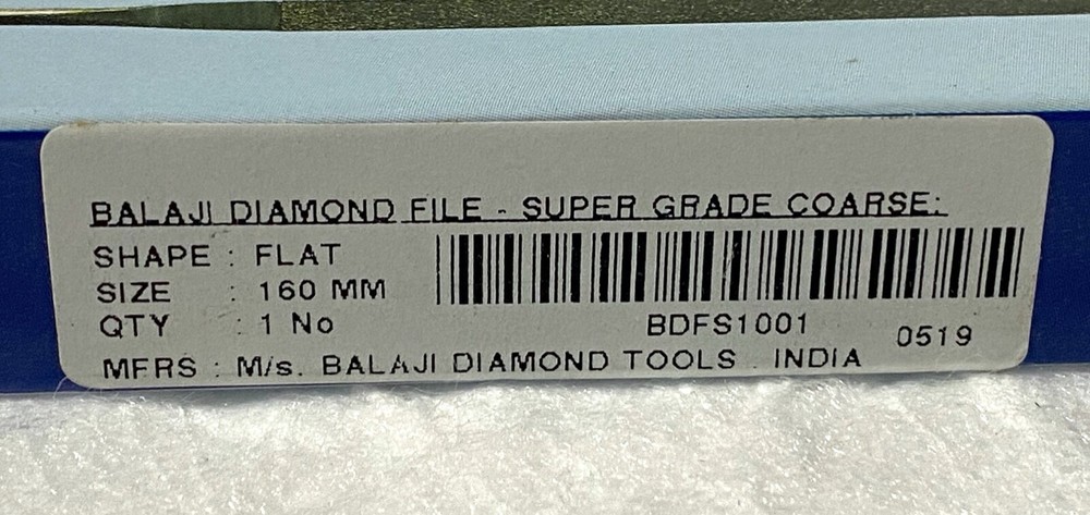NEW Diamond Needle Files Super Grade Shape FLAT