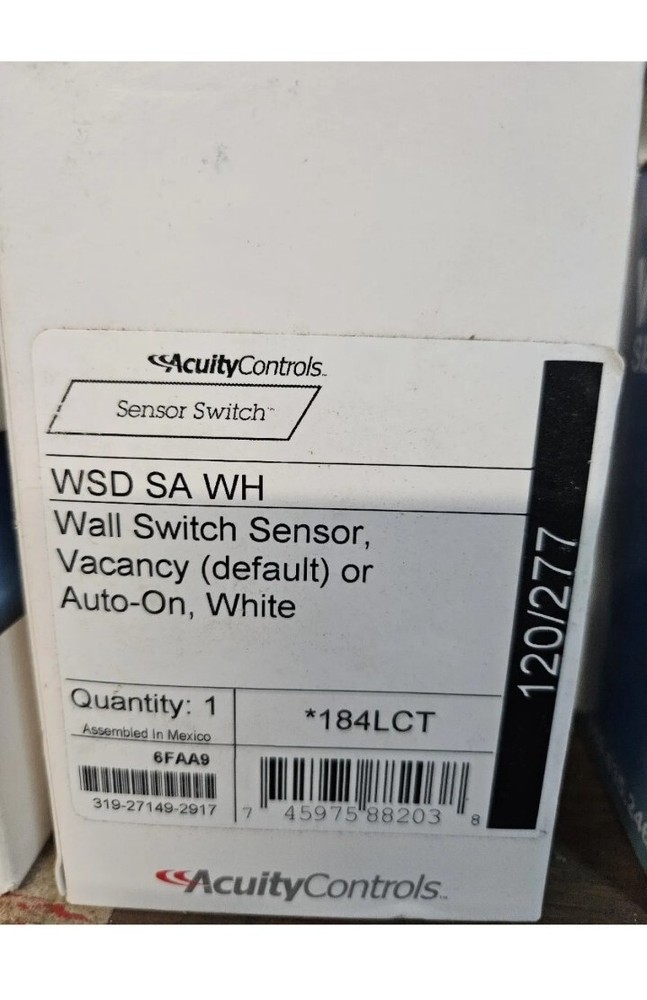 New Sensor Switch WSD SA WH Wall Switch Decorator Sensor Passive Infrared White