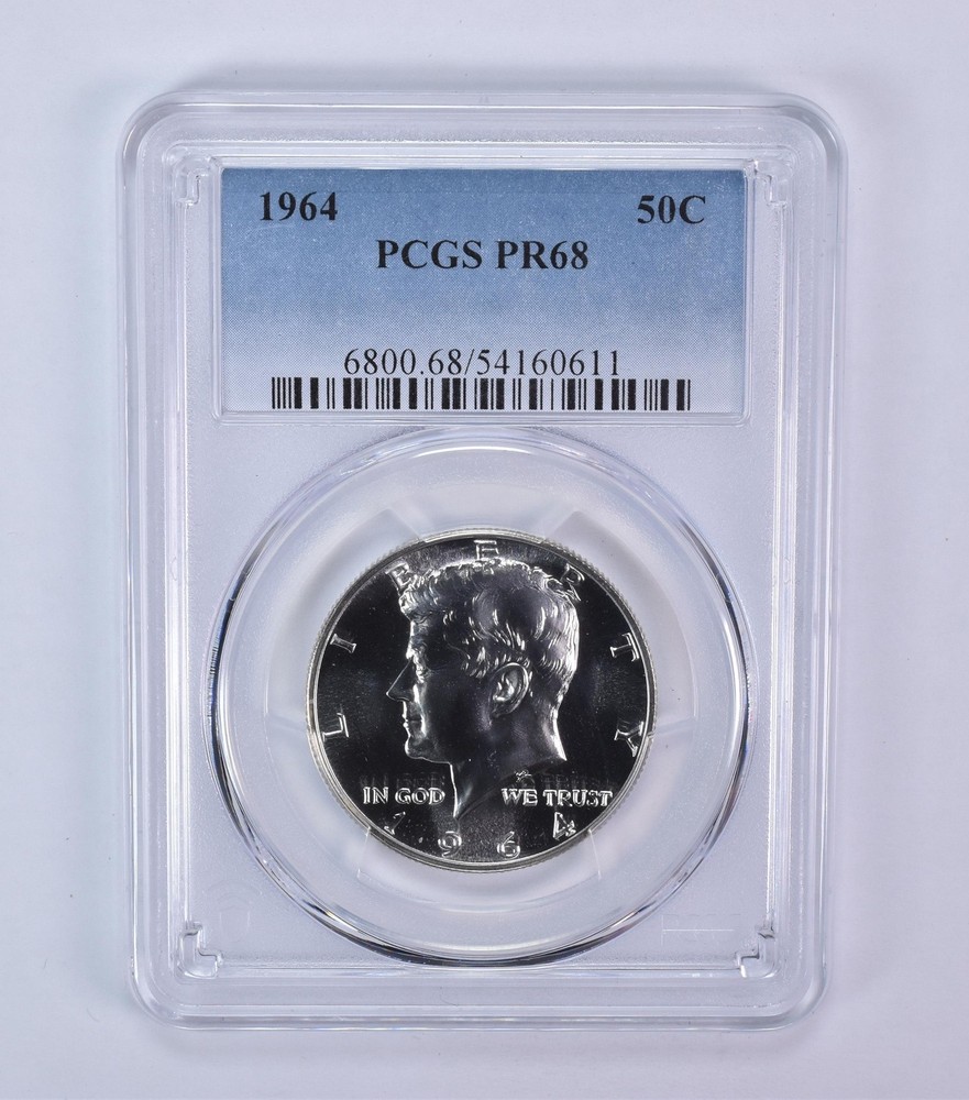 1964 Kennedy Half Dollar PR68 PCGS Blue Label