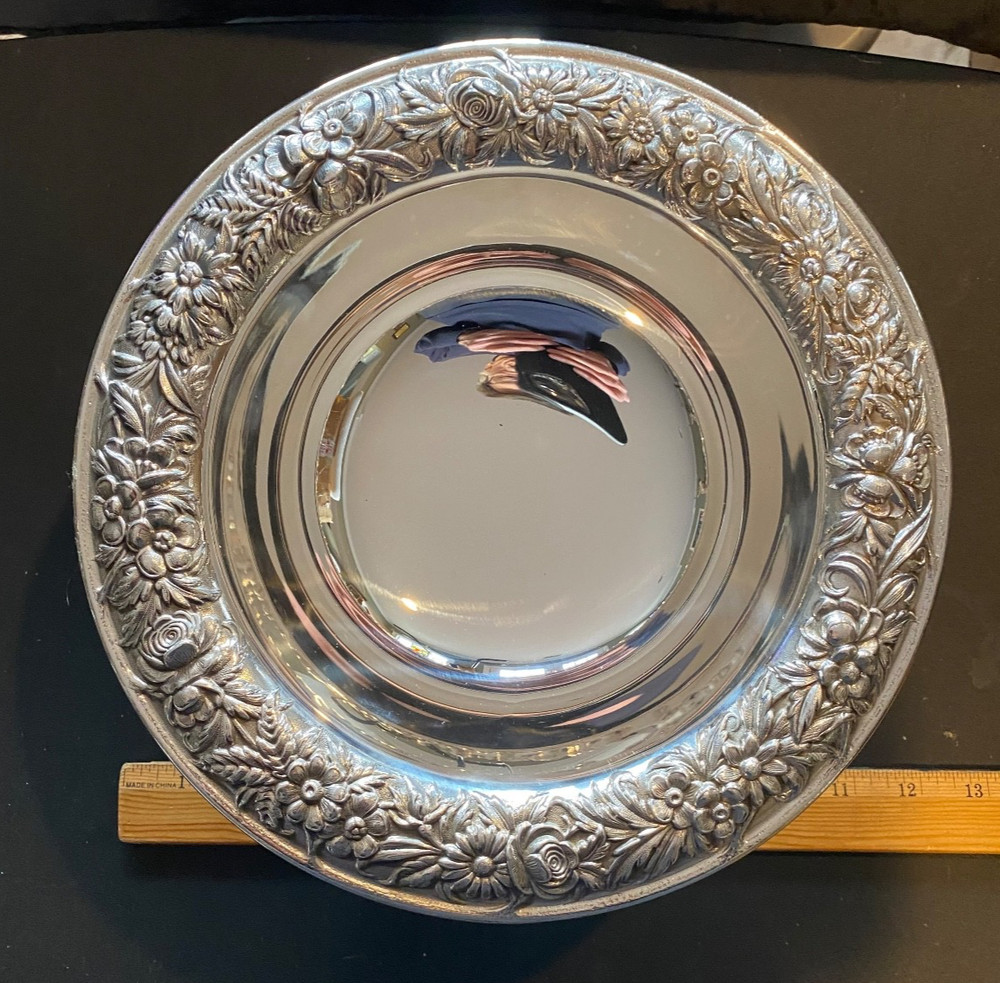 Repousse by Kirk Sterling Silver Bowl Large 10" Diameter #32AF POLISHED
