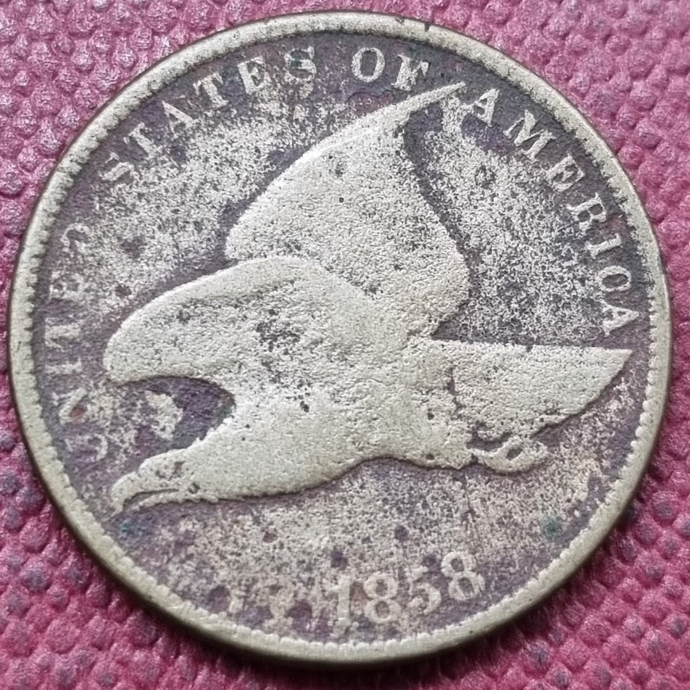 1858 Flying Eagle Cent 1c Better Grade #93421