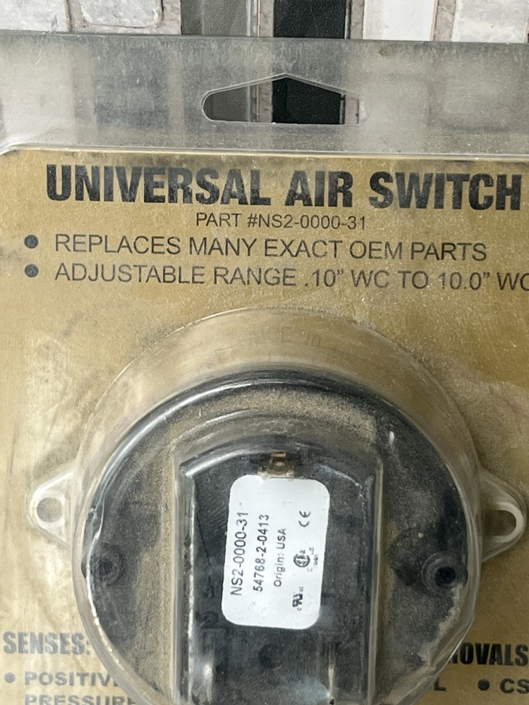 Supco NS2000031 Universal Air Pressure Switch