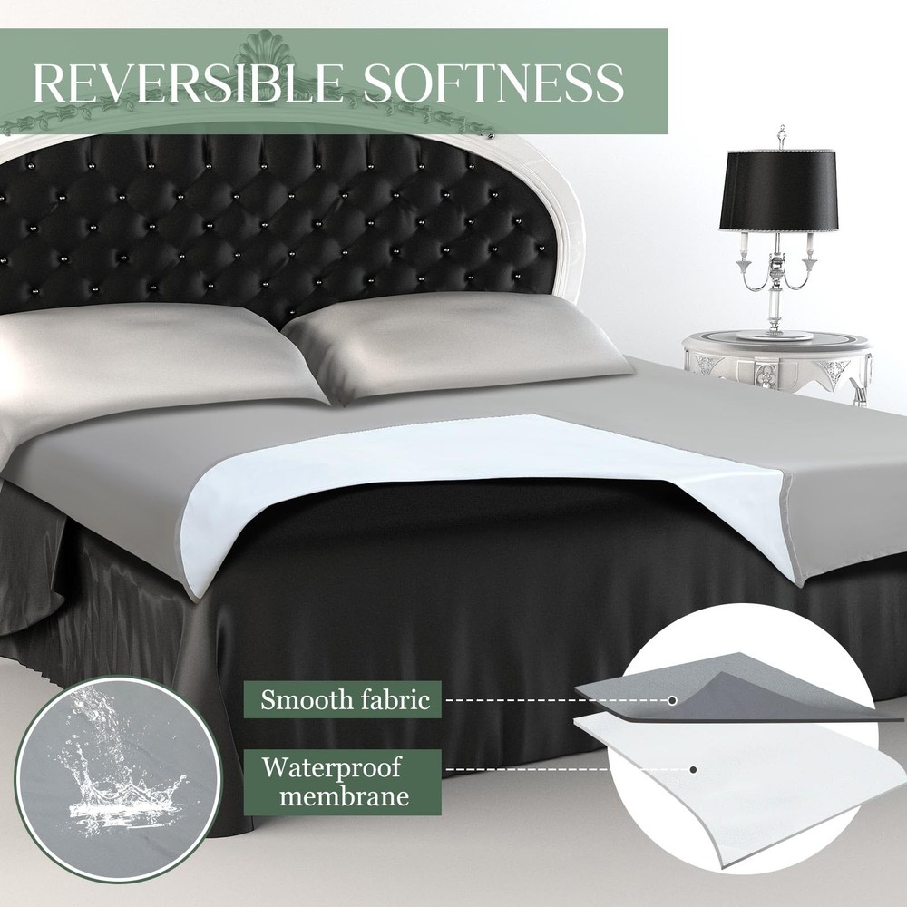Waterproof Bed Blanket Queen Size 78'' X 82'' Gray Polyester