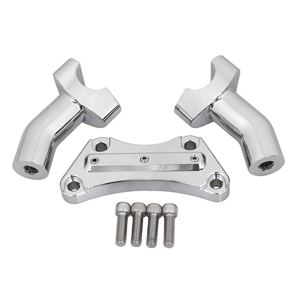 Chrome 3.5" Pullback Handlebar Riser Top Clamp For Harley Dyna Low Rider V-Rod
