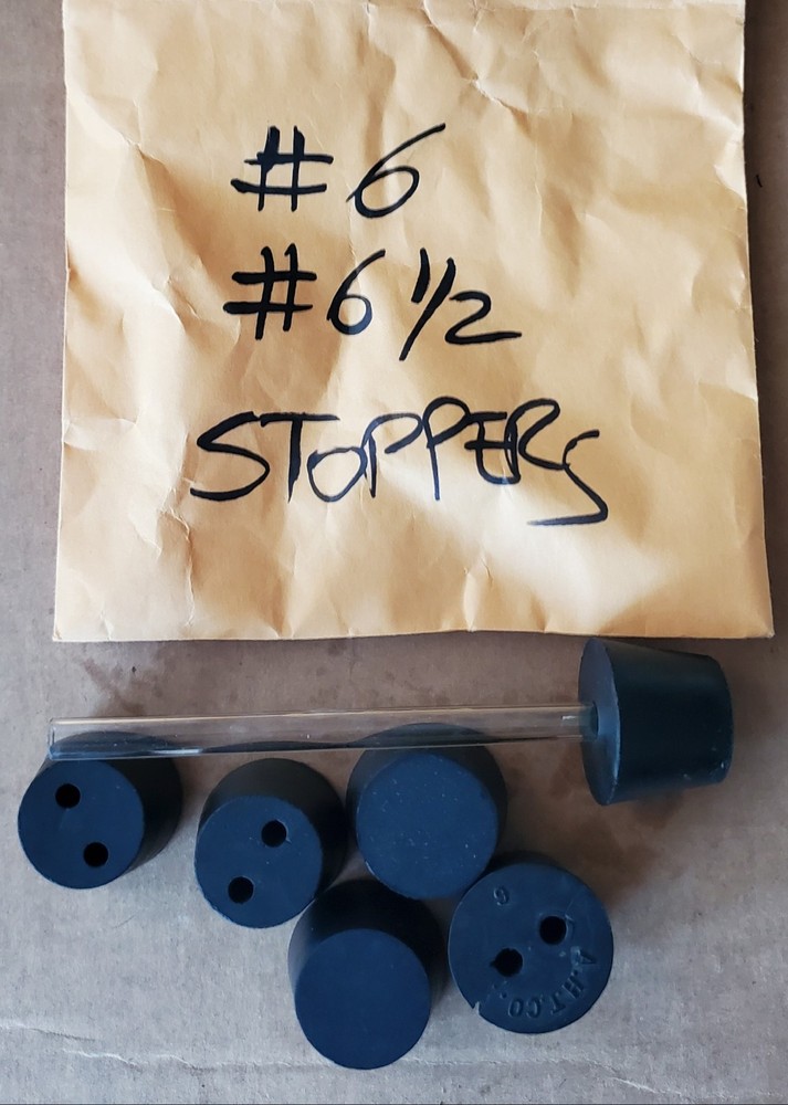 Rubber Stoppers Assorted Sizes (0#-9#). c.a. 190 Stoppers, see description