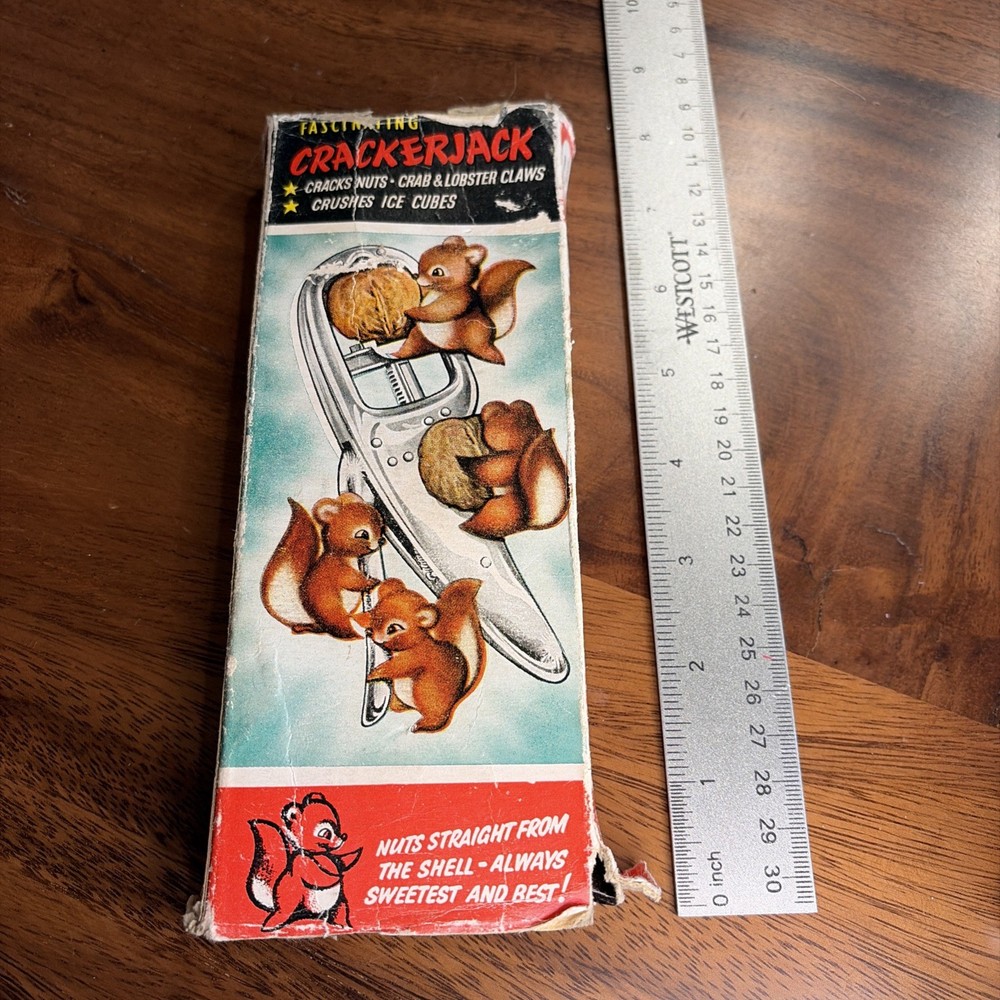 Vintage 1973 Cracker Jack Nutcracker Brown Original Box Excellent Condition