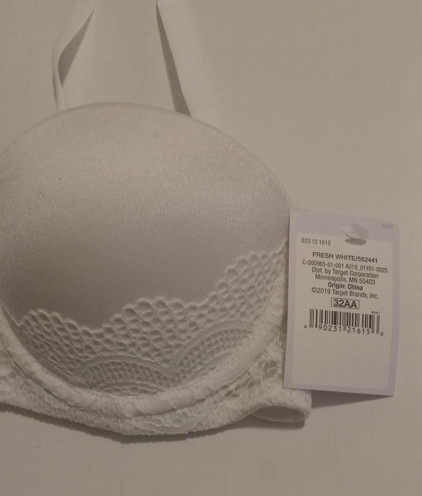 (2) Auden 32AA Multi-way plunge coverage , push-up strapless bra padded.NWT