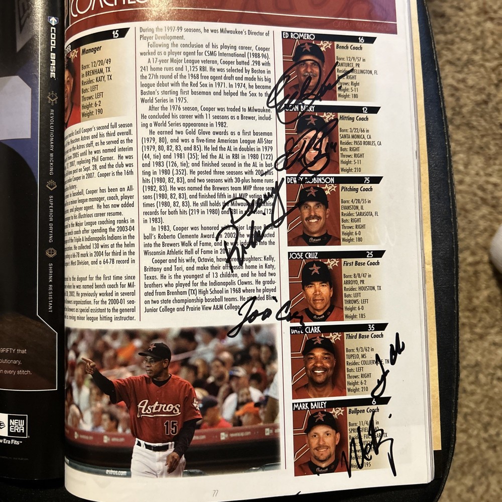 2009 Houston Astros Program with Autographs