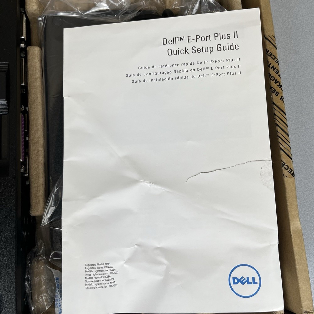 Dell PR02X E-Port Plus Dock Replicator Station with Power Adapter