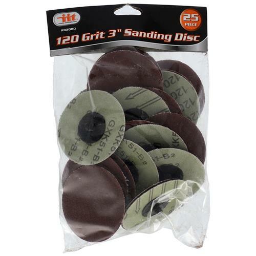 25pc 3" 120 Grit Sanding Discs Surface Prep Finishing Work 82080