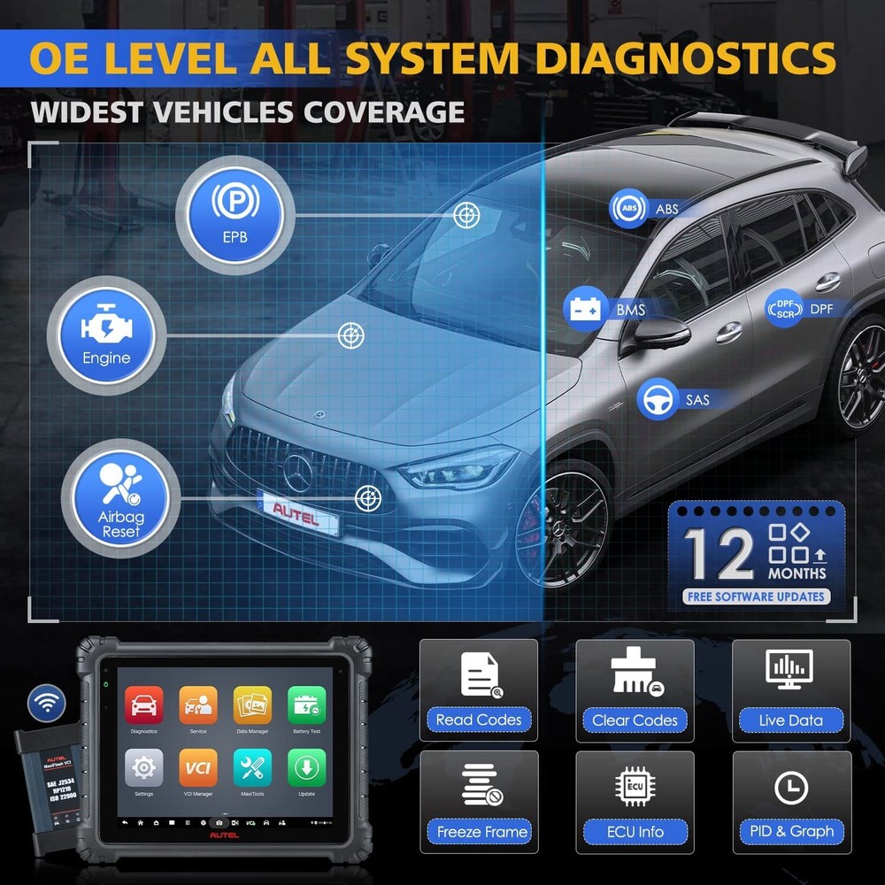 2023 Autel MaxiSys ULTRA Lite MS919 Diagnostic Scanner Advanced VCMI Programming