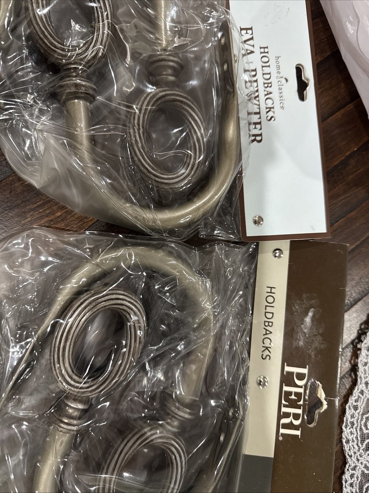 2 X Holdbacks EVA PEWTER Peri & Home Classics Brand
