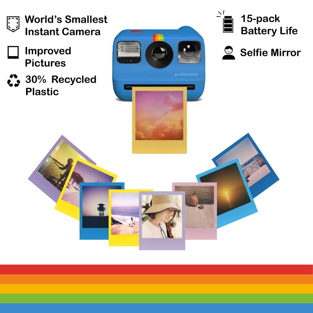 Polaroid Go Generation 2 Instant Film mini Camera (Blue) Bundle