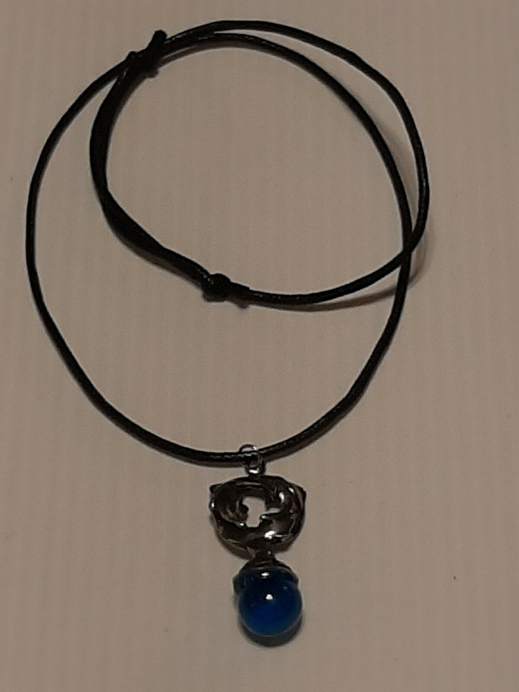 3 DOLPHINS Pewter Pendant Charm / 26" Adjustable Necklace