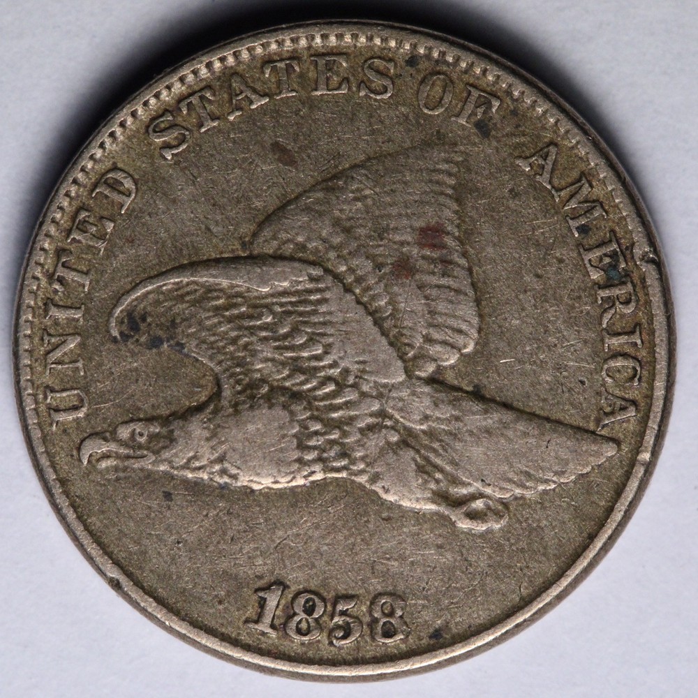 1858/7 LL Flying Eagle Cent Penny XF E144 GKAPO