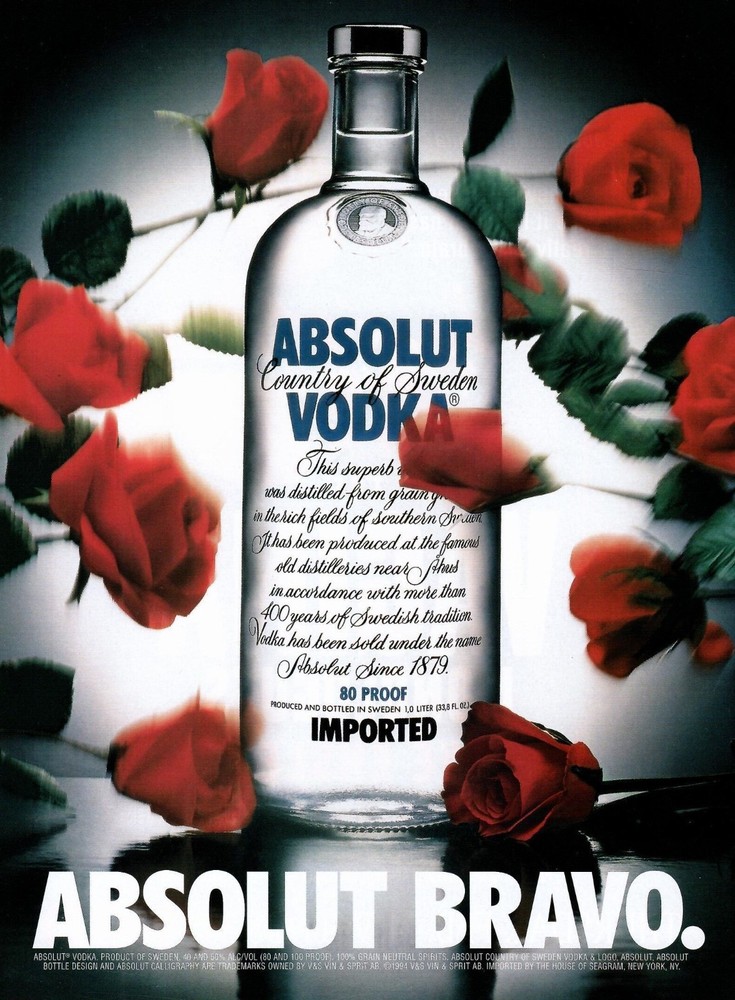 10 DIFFERENT ABSOLUT VODKA MAGAZINE ADS $30 - LOT #2