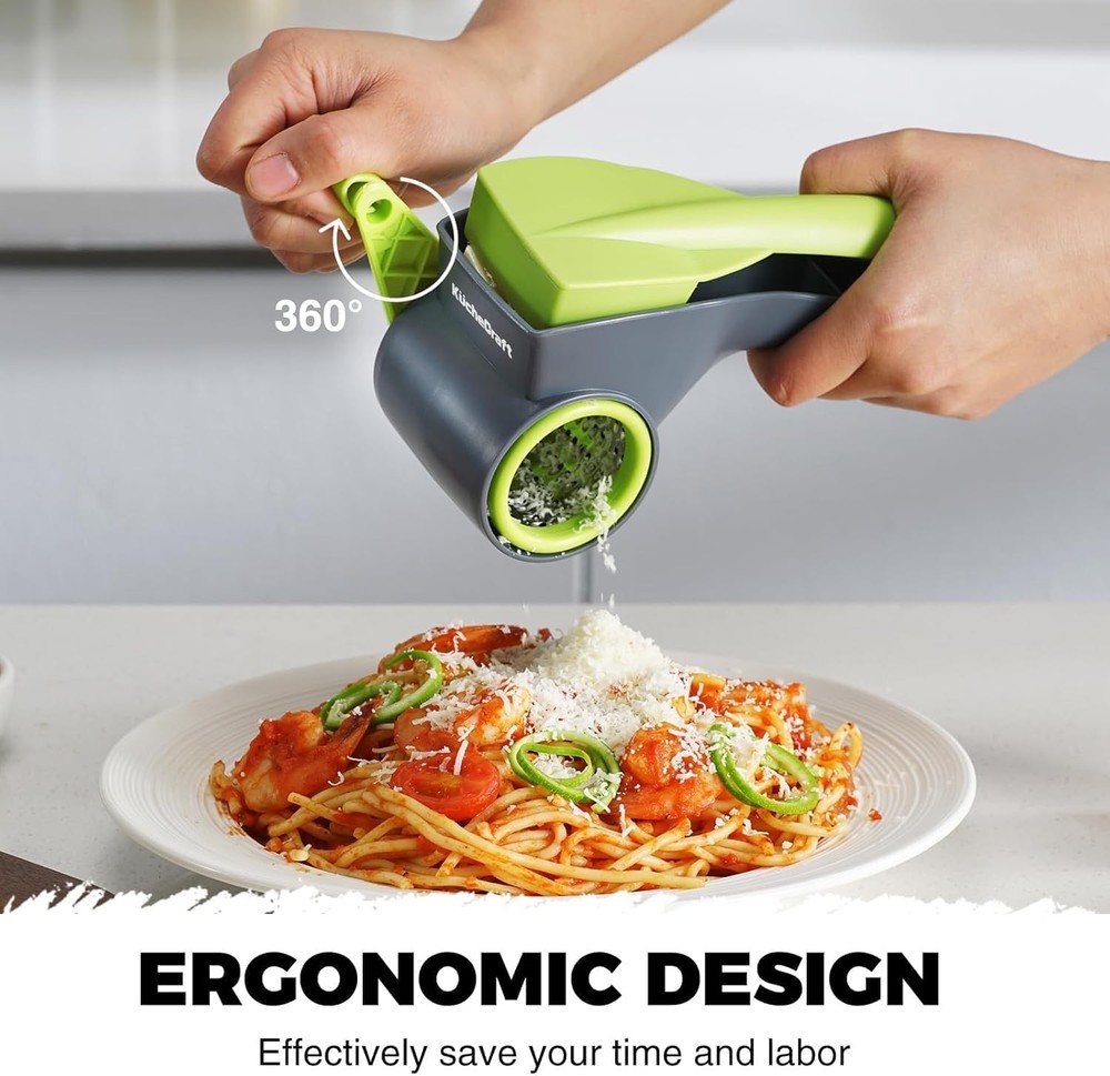 Cheese Grater with Handle, Kitchen Parmesan 2 Green