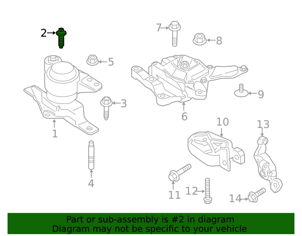 Genuine Ford Engine Mount Bolt W503295S439